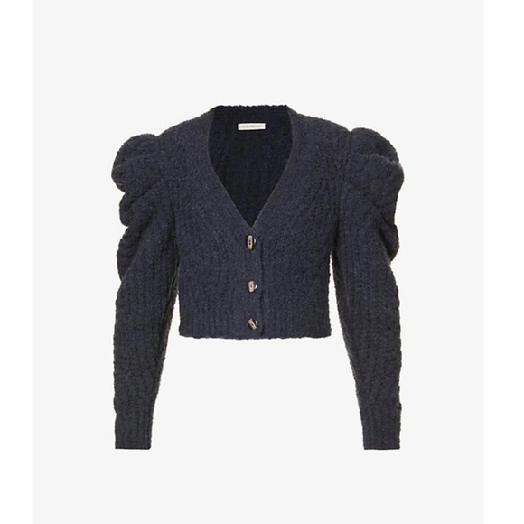 ULLA JOHNSON NWT Odette Cardigan Midnight Size M - Picture 2 of 9